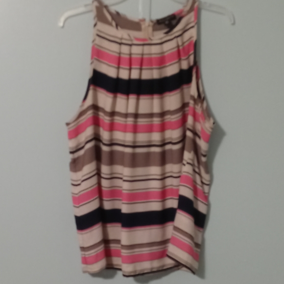 Willi Smith Tank Top with Grey Black Pink Stripes Size XL - Picture 1 of 10